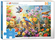 Connecting Pieces Playful Birds 24pc