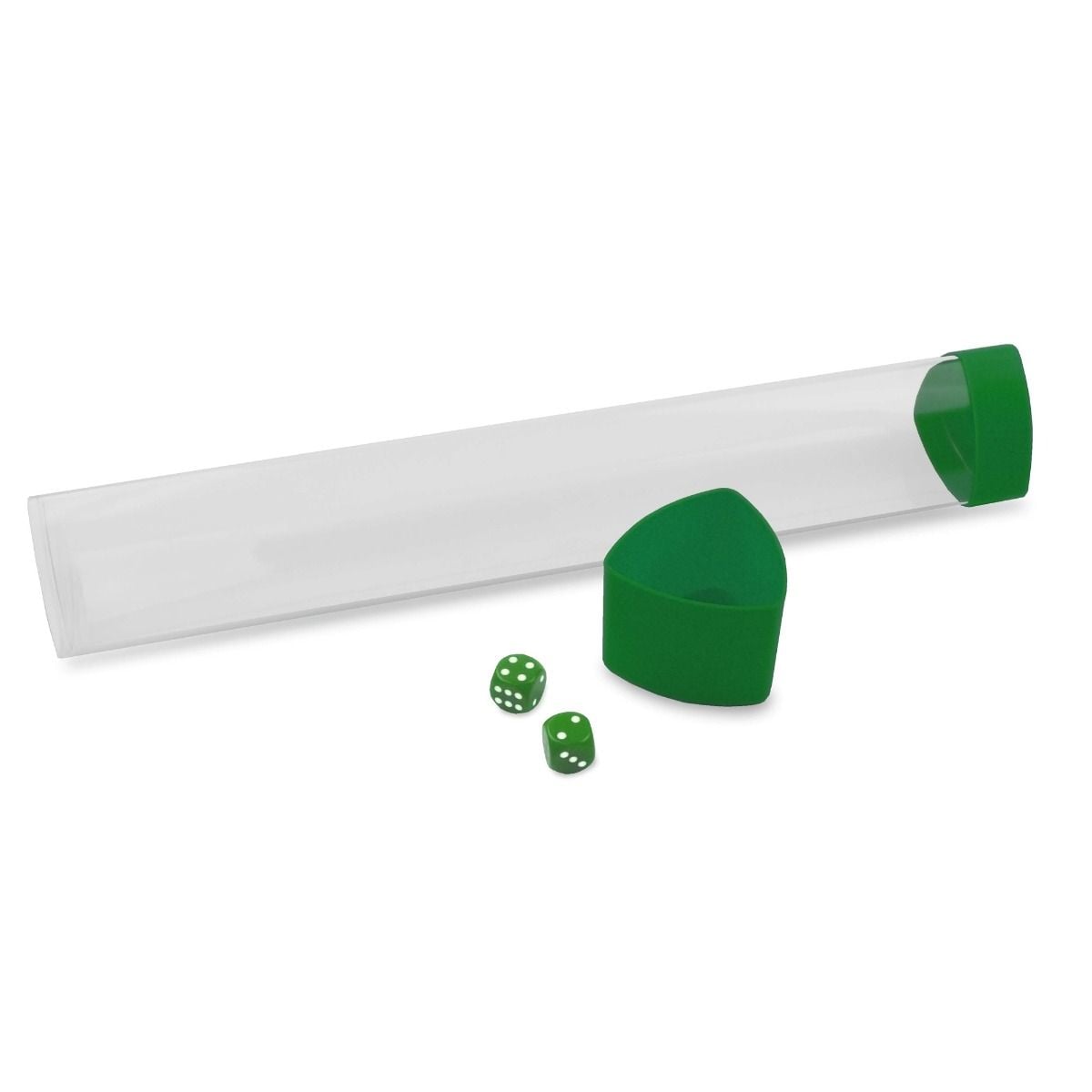 Playmat Tube with Dice Cap Green