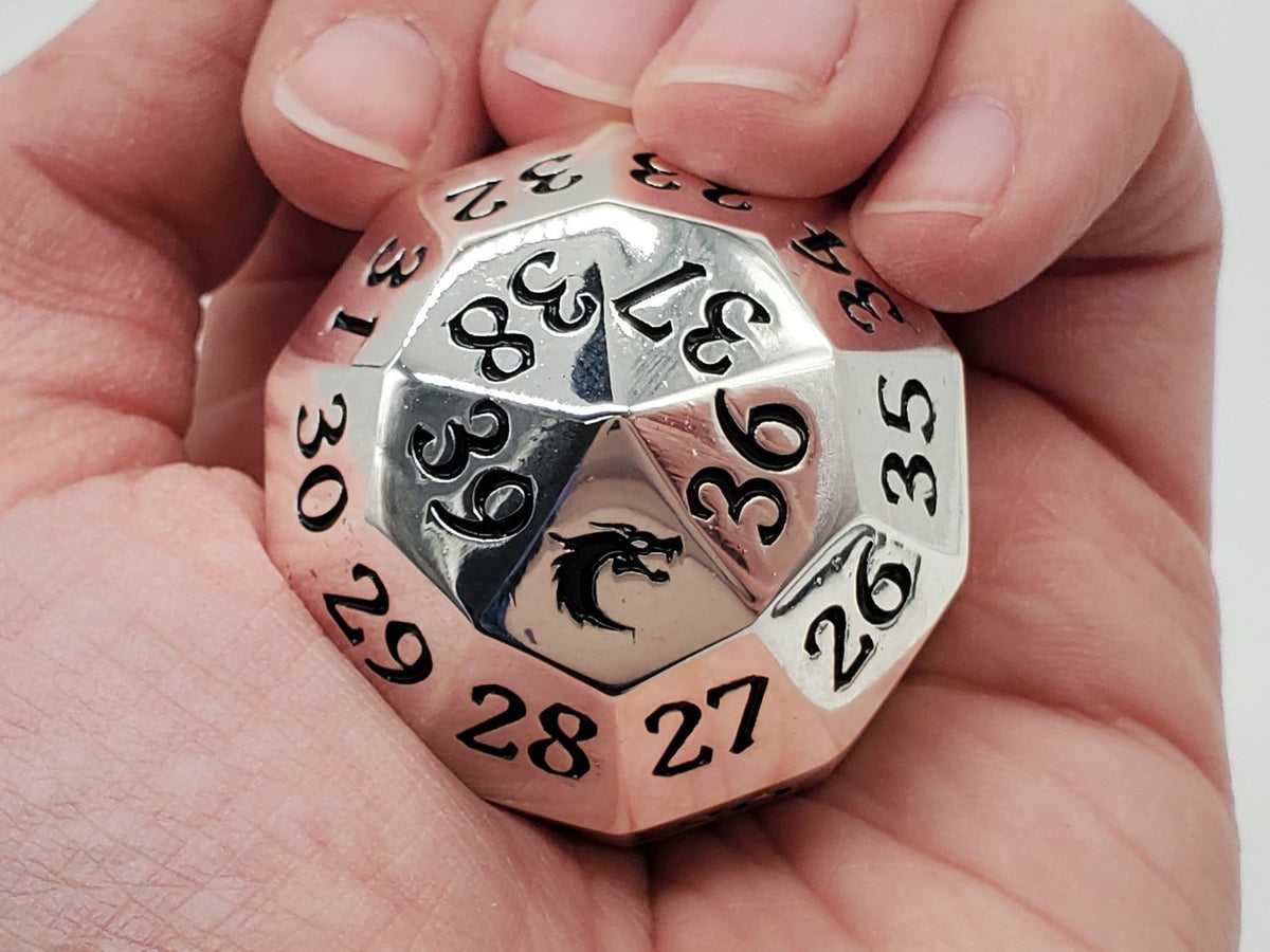 Metal D40 Spindown Silver w/ Black