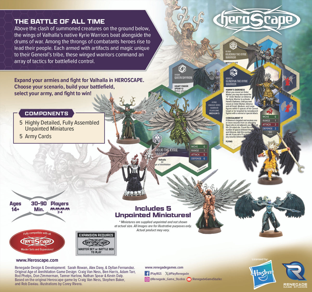 HeroScape Revna's Rebuke Kyrie Warriors Army Expansion