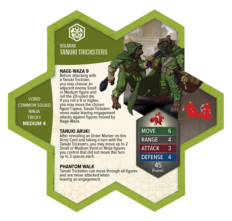 Heroscape Molten Crustaceans and Tanuki Tricksters Army Expansion