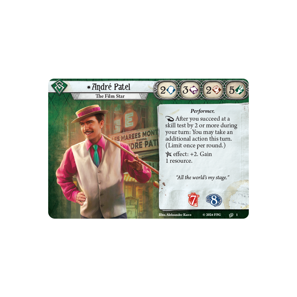 Arkham Horror The Card Game Andre Patel Investigator Deck