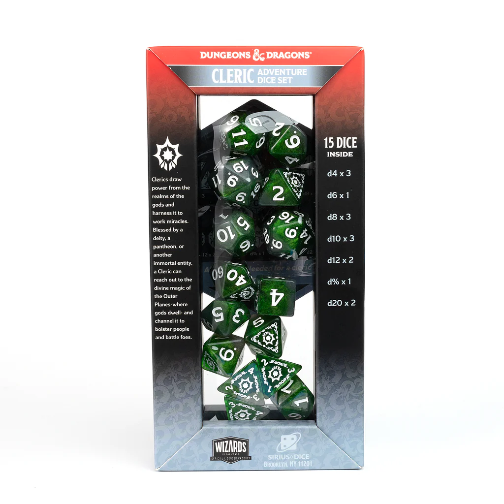 D&D Adventure Dice Cleric Green