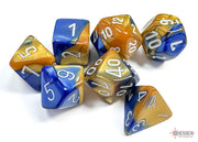 GeminiÃ‚Â® Polyhedral Blue-Gold/white 7-Die Set