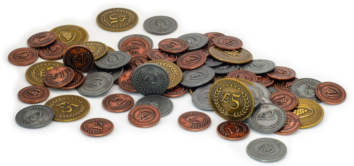 Viticulture: Metal Lira Coins