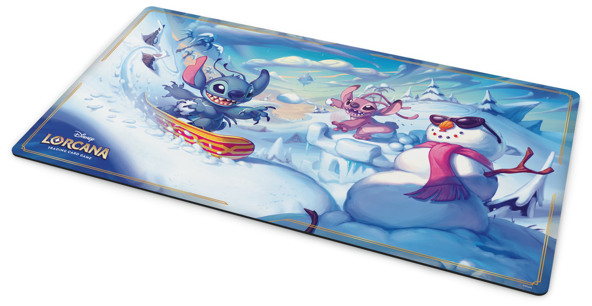 Disney Lorcana TCG S14 Hyperia City Playmat - Snowboarding Snitch