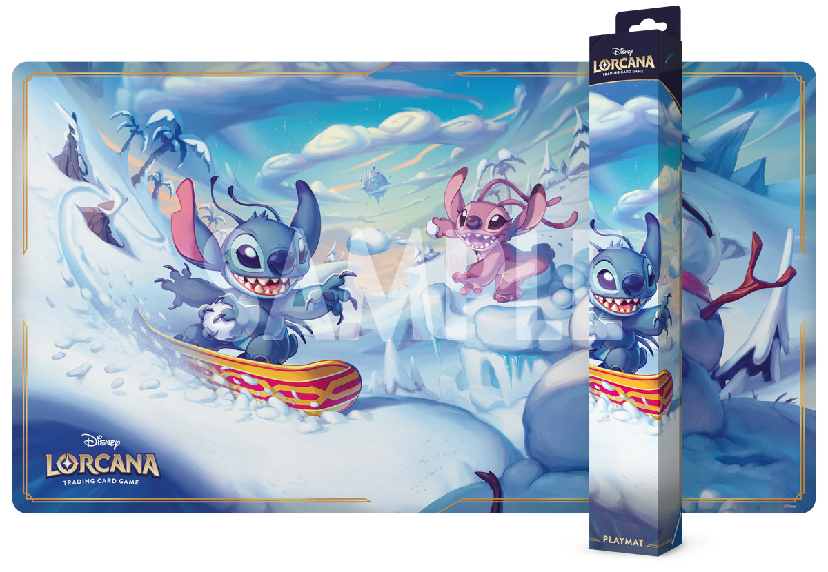 Disney Lorcana TCG S14 Hyperia City Playmat - Snowboarding Snitch