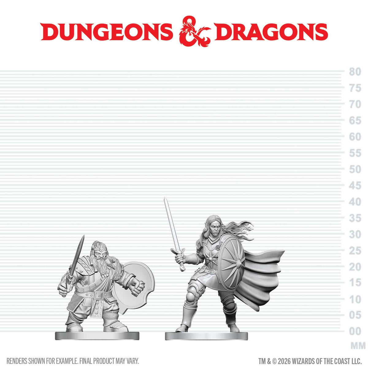 DNDNMUM W29 Dwarf Fighter & Orc Paladin