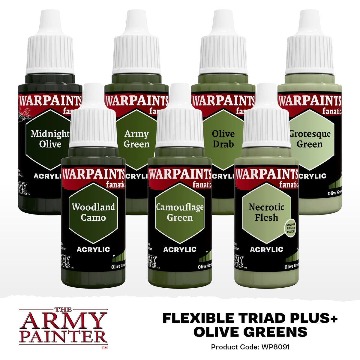 Warpaints: Fanatic Flexible Triad Plus+ Olive Greens