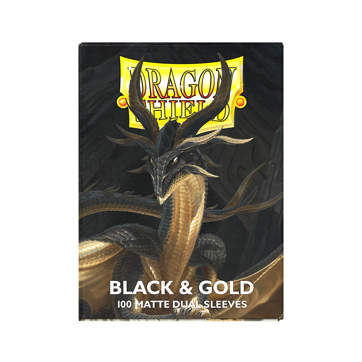 Dragon Shield Sleeves Dual Matte Black and Gold 100ct