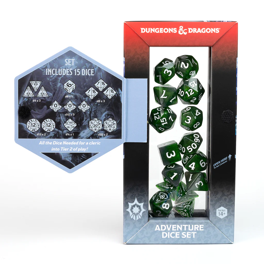 D&D Adventure Dice Cleric Green