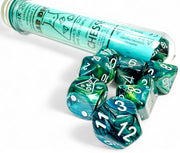 LustrousÃ‚Â® Polyhedral NeptuneÃ¢â€žÂ¢/grey 7-Die Set +