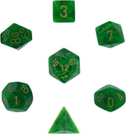 VortexÃ‚Â® Polyhedral Green/gold 7-Die Set