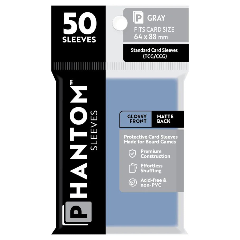 Phantom Gray Sleeves Matte/Matte 64x88mm Clear 50ct