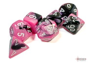 GeminiÃ‚Â® Polyhedral Black-White/pink 7-Die Set
