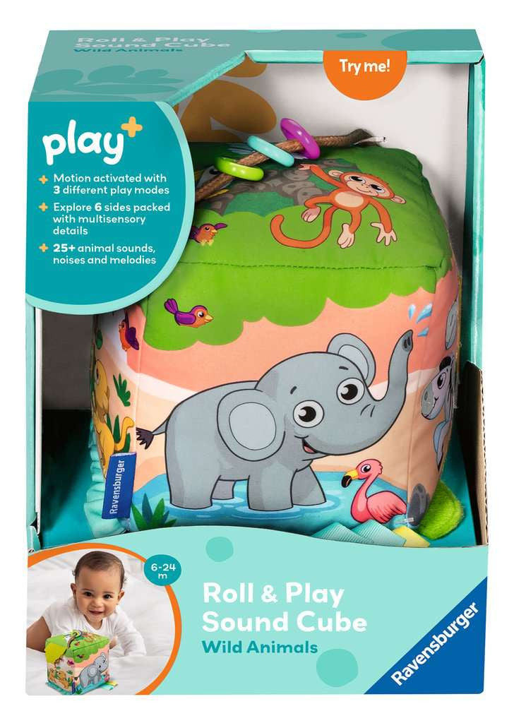 Roll & Play Sound Cube: Wild Animals