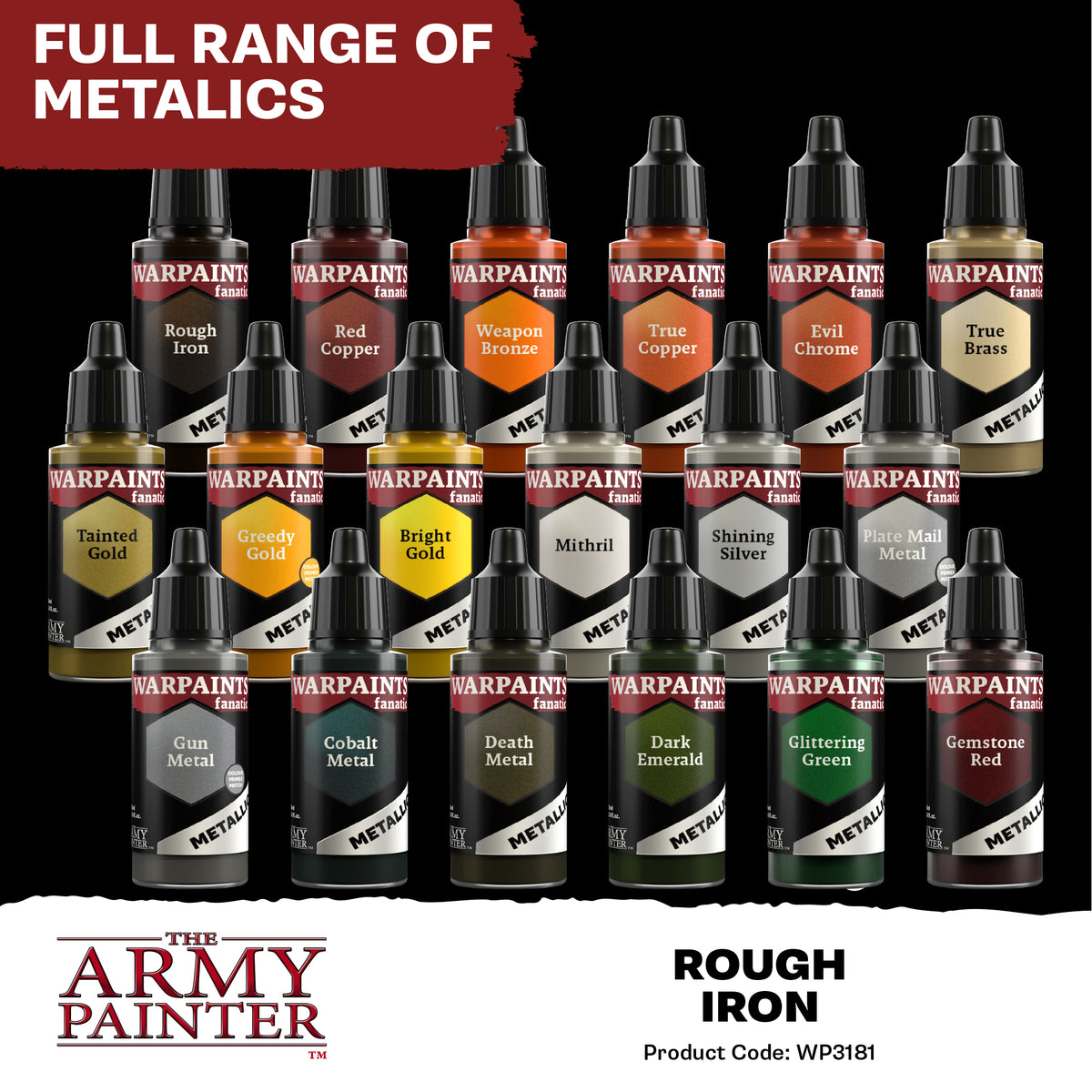 Warpaints Fanatic: Metallic - Rough Iron 18ml