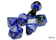 GeminiÃ‚Â® Polyhedral Black-Blue/gold 7-Die Set