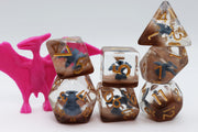 Dinosaur RPG Dice Set Blue Pterodactyl