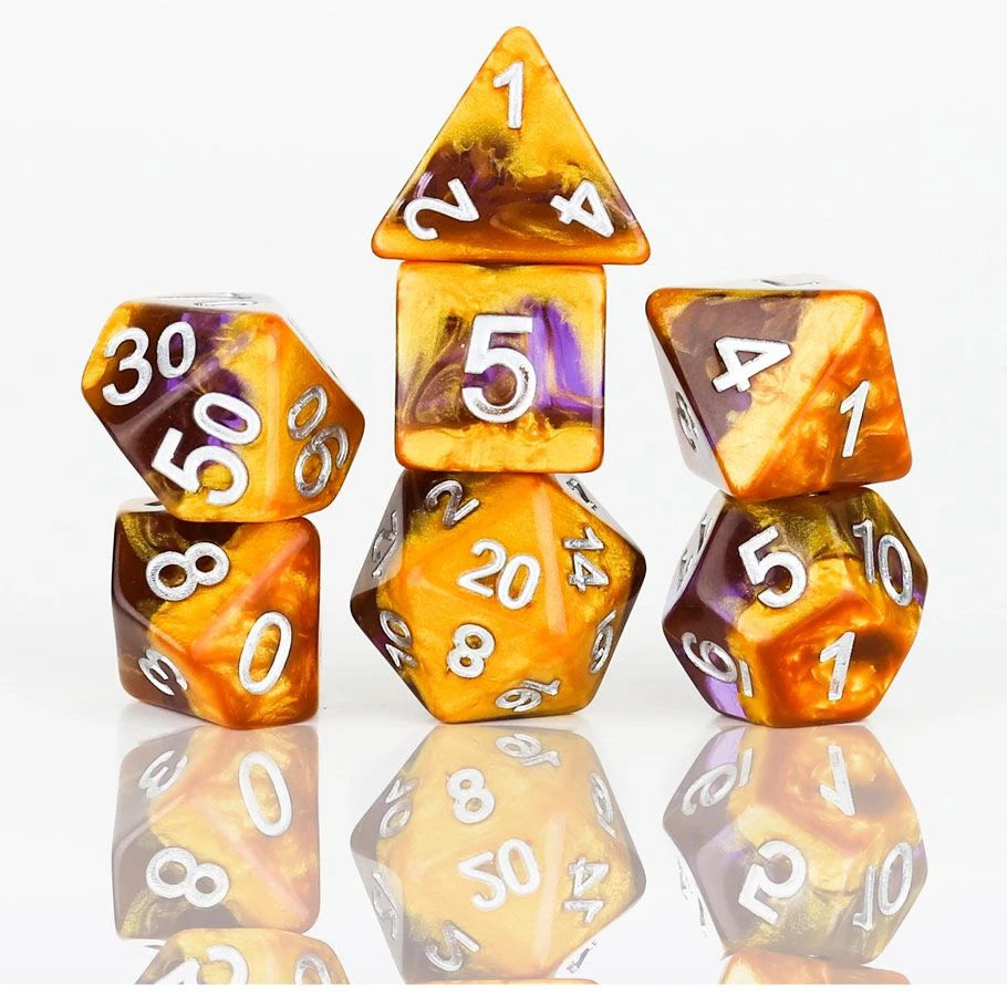 RPG Dice Set (7): Amethyst Geode