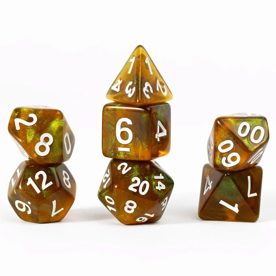 RPG Dice Set (7): Treasure Series - Peridot