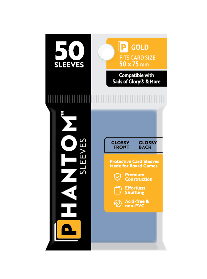 Phantom Gold Sleeves Gloss/Gloss 50x75mm Clear 50ct