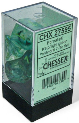 BorealisÃ‚Â® Polyhedral Kelp/light green LuminaryÃ¢â€žÂ¢ 7-Die Set