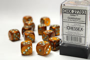 Glitter 16mm d6 Gold/silver Dice BlockÃ¢â€žÂ¢ (12 dice)