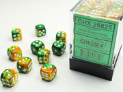 GeminiÃ‚Â® 12mm d6 Gold-Green/white Dice BlockÃ¢â€žÂ¢ (36 dice)