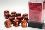 ScarabÃ‚Â® 16mm d6 ScarletÃ¢â€žÂ¢/gold Dice BlockÃ¢â€žÂ¢ (12 dice)
