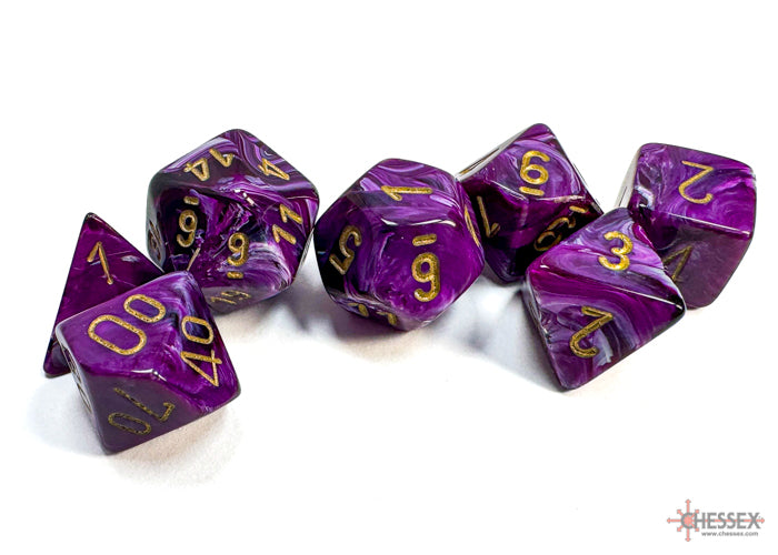 VortexÃ‚Â® Polyhedral Purple/gold 7-Die Set