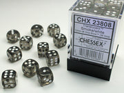 Translucent 12mm d6 Smoke/white Dice BlockÃ¢â€žÂ¢ (36 dice)