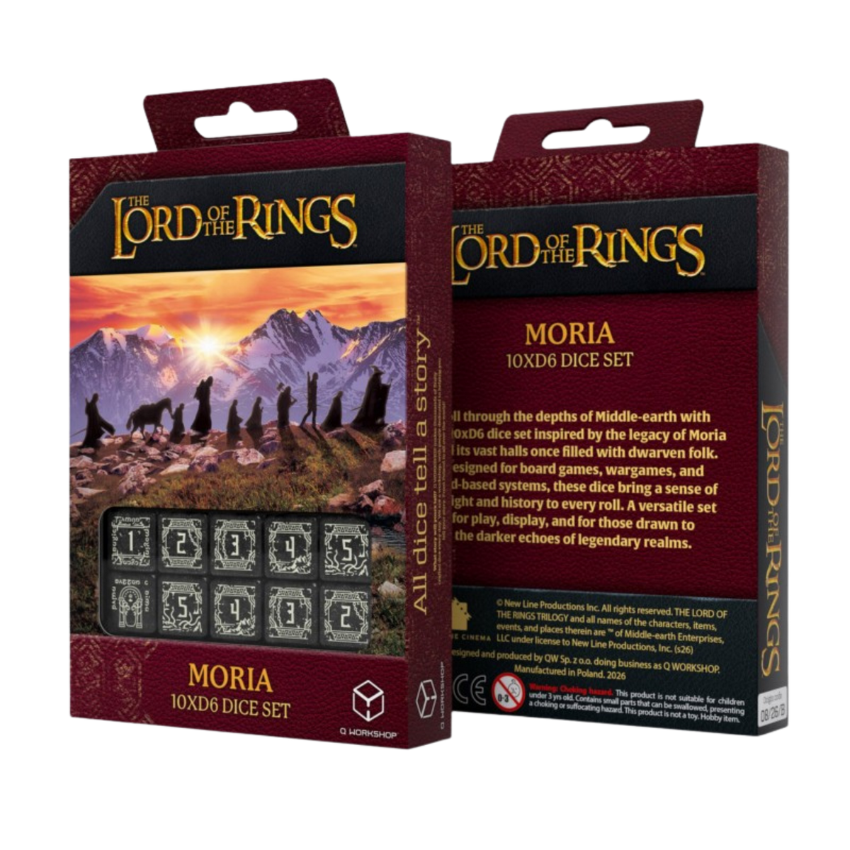 The Lord of the Rings Moria 10xD6 Glow Dice Set