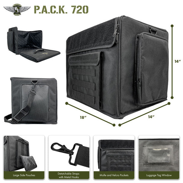 P.A.C.K. 720 Black Molle Empty