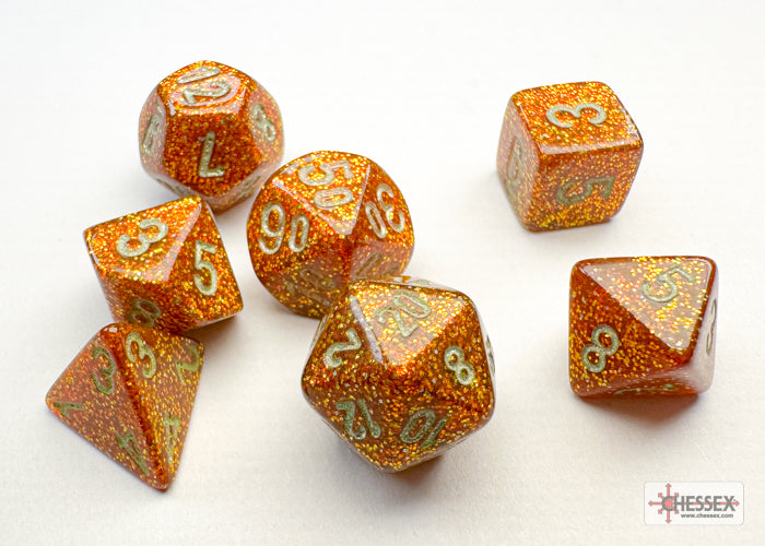 Glitter Mini-hedralÃ‚Â® Gold/silver 7-Die Set
