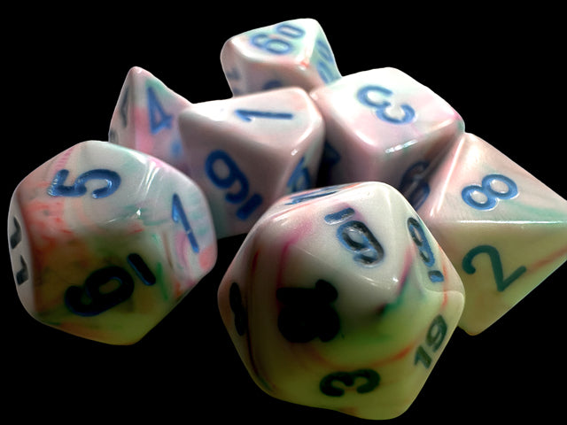 FestiveÃ‚Â® Mini-hedralÃ‚Â® Pop ArtÃ¢â€žÂ¢/blue 7-Die set