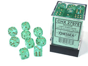 BorealisÃ‚Â® 12mm d6 Light Green/gold LuminaryÃ¢â€žÂ¢ Dice BlockÃ¢â€žÂ¢ (36 dice)