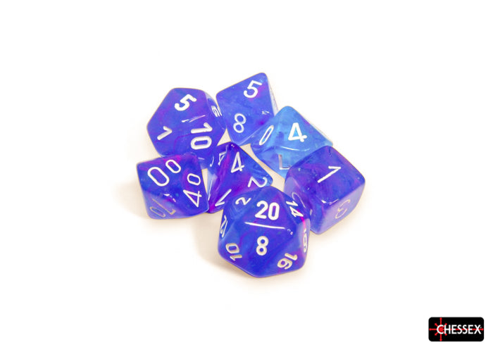 NebulaÃ‚Â® Polyhedral AuraÃ¢â€žÂ¢/white LuminaryÃ¢â€žÂ¢ 7-Die Set
