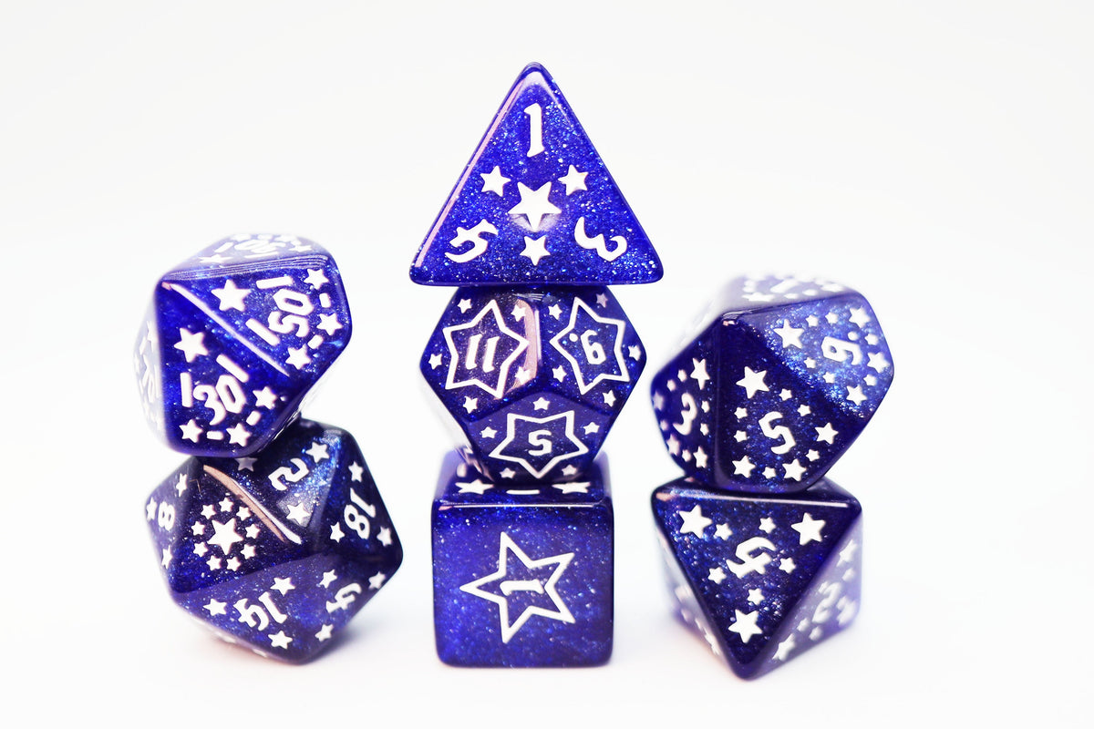 Shooting Stars RPG Dice Set Cesium