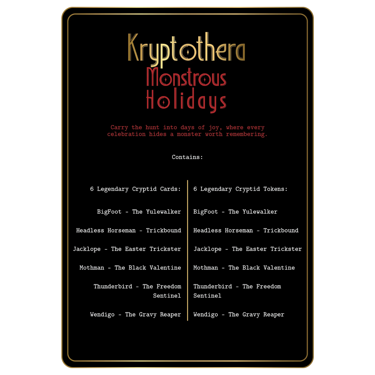 Kryptothera: Monstrous Holidays