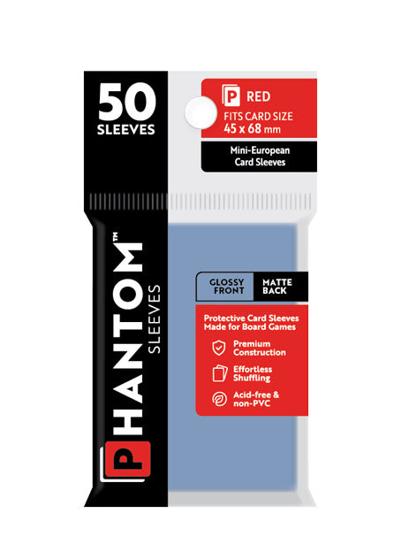 Phantom Red Sleeves Gloss/Matte 45x68mm Clear 50ct