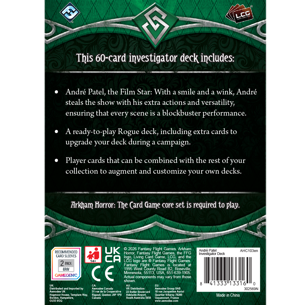 Arkham Horror The Card Game Andre Patel Investigator Deck
