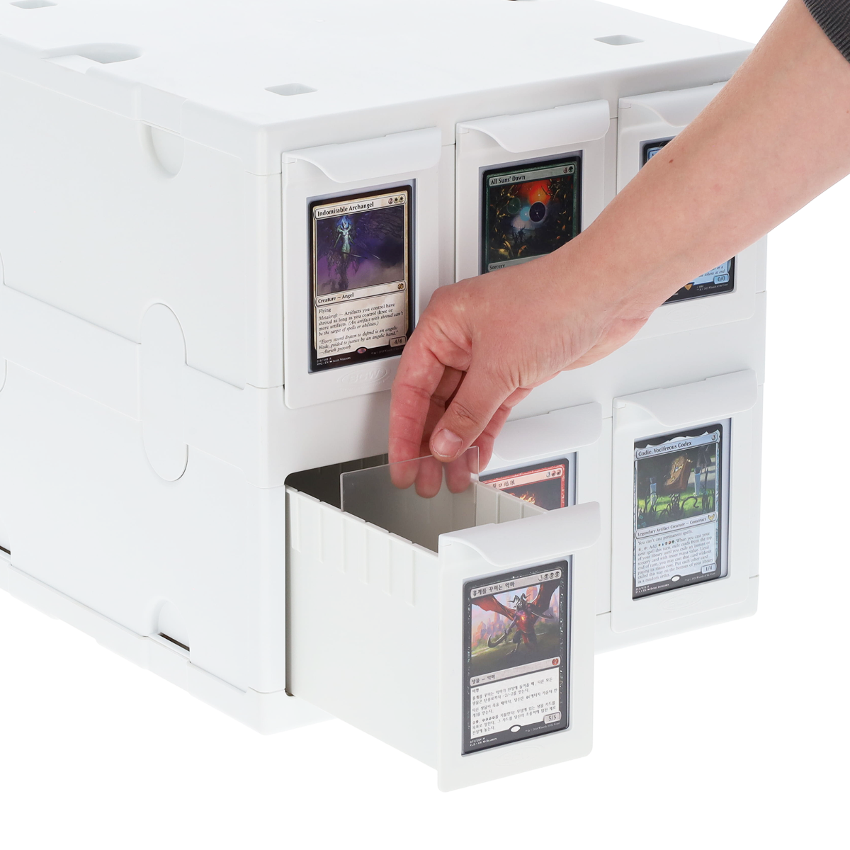 Card Catalog 6 Drawer White