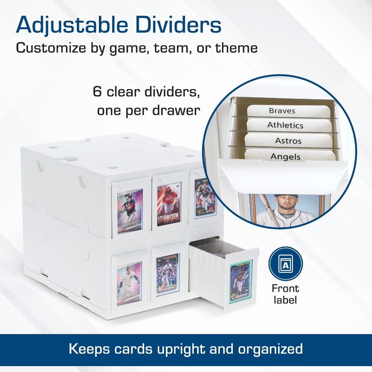 Card Catalog 6 Drawer White