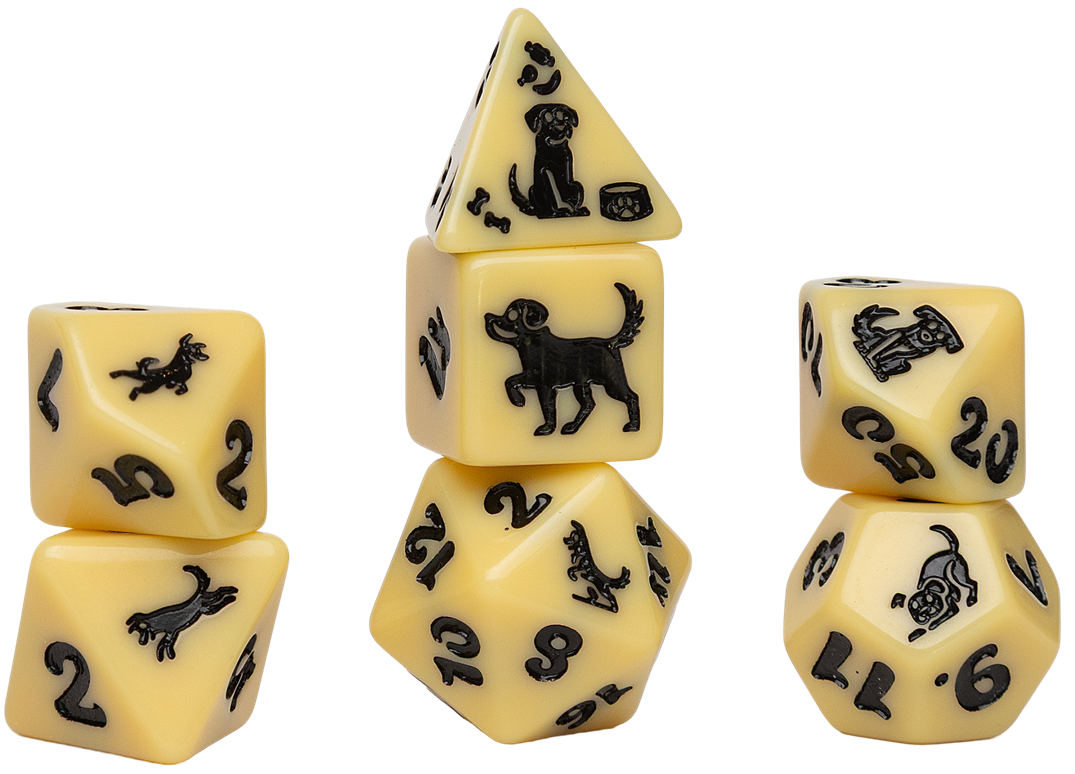 SD Animal Series Golden Pup 7-Die RPG Set