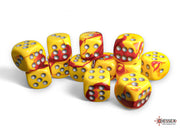 GeminiÃ‚Â® 16mm d6 Red-Yellow/silver Dice BlockÃ¢â€žÂ¢ (12 dice)