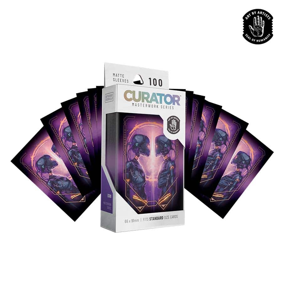 Orange Nebula Curator Sleeves (100) Echo