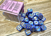 LustrousÃ‚Â® 12mm d6 Purple/gold Dice BlockÃ¢â€žÂ¢ (36 dice)