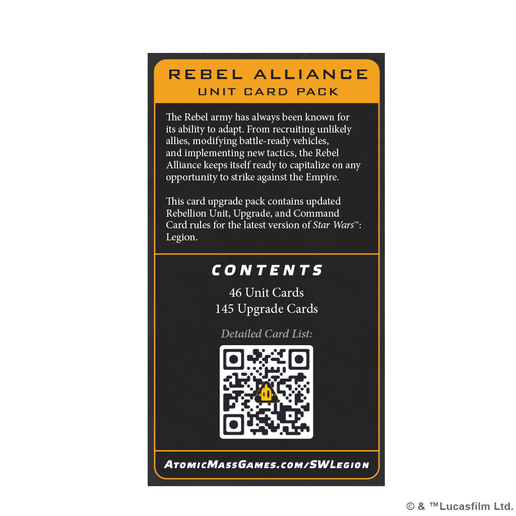 SW Legion Rebellion Card Pack