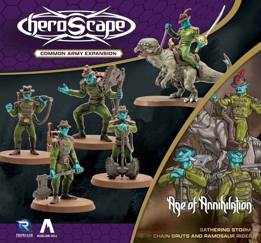 Heroscape Chain Gruts And Ramosaur Rider Army Expansion